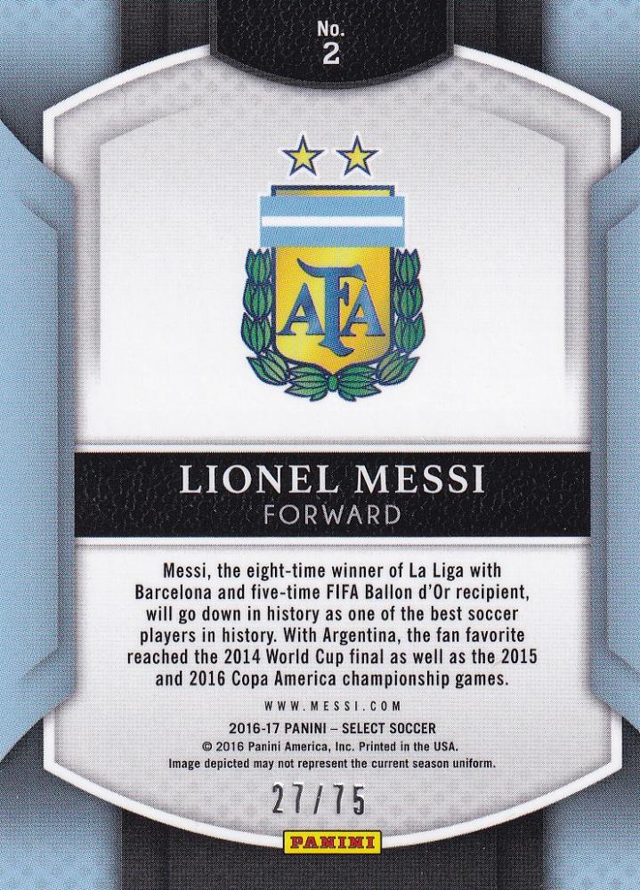 Mint Panini Select Argentina Lionel Messi Base