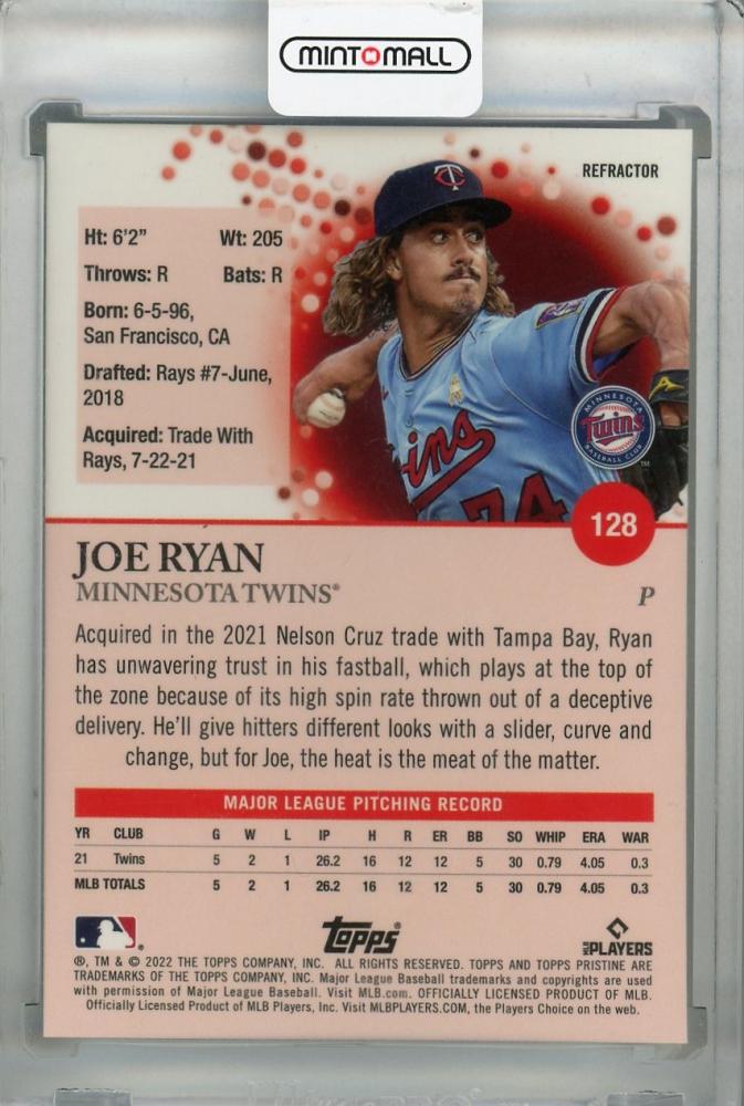 ミントモール MINT 浦和店 2022 Topps Pristine Minnesota Twins Joe Ryan Base