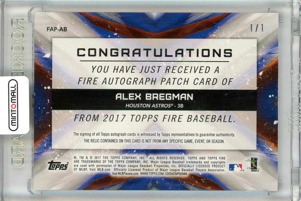 ミントモール MINT 浦和店 2017 Topps Fire Houston Astros Alex Bregman