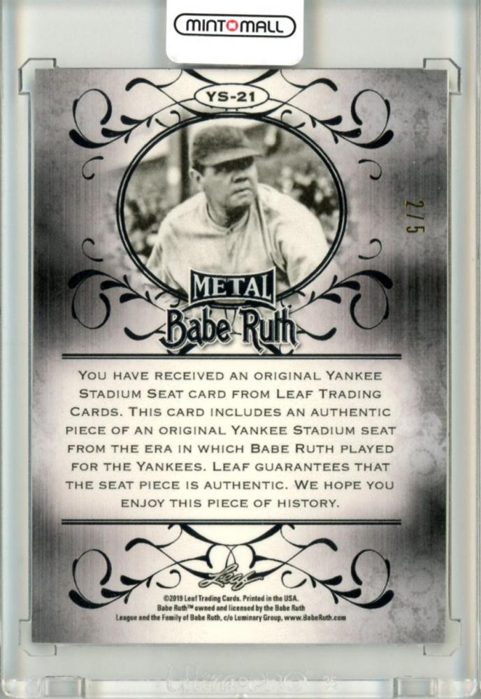 ミントモール MINT 立川店 2019 Leaf Metal Babe Ruth Collection Baseball Babe