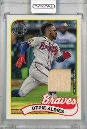 2024 Topps Series 1 Atlanta Braves Ozzie Albies 1989 Topps Baseball Relics #89BR-OA