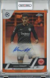 2022-23 Topps Chrome UEFA Club Competitions Soccer  Ansgar Knauff Chrome Autographs/Orange Lava