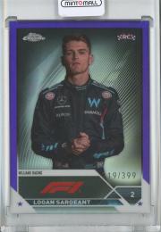 2023 Topps Chrome Formula 1 Racing  Logan Sargeant Base/F1 DRIVERS/Purple/#64/RC 219/399