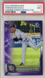 2022 BOWMAN NPB CHROME 西武 羽田慎之介 Purple Refractor PSA 9 03/10