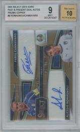 2020 Panini Select UEFA Euro Soccer  Alessio Romagnoli / Fabio Cannavaro Past and Present Autographs 24/25【BGS 9】