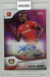 2022-23 TOPPS Chrome Bundesliga Autograph Magenta Refractor Bayer 04 Leverkusen Moussa Diaby 5/150