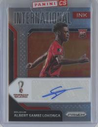 2022 Panini Prizm FIFA World Cup Qatar Soccer  Albert Sambi Lokonga International Ink/RC