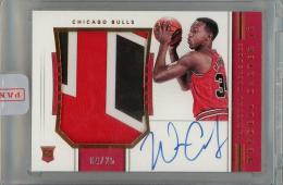 2018-19 Panini National Treasures Chicago Bulls Wendell Carter Jr. Rookie Patch Autographs #123 RC(ROOKIE YEAR!) 04/25