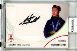 2024 TEAM JAPAN オフィシャルトレーディングカード WINTER OLYMPIANS スキージャンプ 竹内択 Authentic Autograph 直筆サインカード ホログラムA箔版 17/50