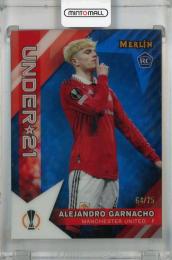 2022-23 Topps Merlin Chrome UEFA Club Competitions Manchester United Alejandro Garnacho U-21 Stars Blue #U21-1 (パラレル版) RC(ROOKIE YEAR!) 64/75