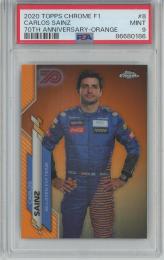 2020 Topps Chrome Formula 1 Racing  Carlos Sainz Base/F1 Racers/70th anniversary parallels/ Orange/#8 【PSA9】