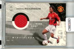 2003 Upper Deck Mancchester United  Kieran Richardson MWS-KR Match Worn Shirt Silver Parallel 89/99