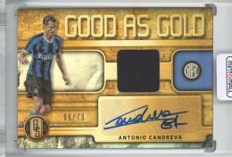 2019-20 Panini Gold Standard Soccer  Antonio Candreva Good as Gold Autographed Memorabilia 6/79
