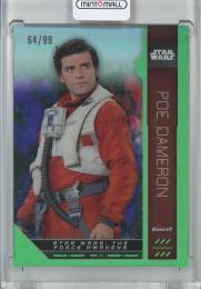 2023 Topps Finest Star Wars  Poe Dameron Base/Green/#FN-30 64/99