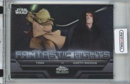 2023 Topps Star Wars Chrome Black  Yoda Vs. Darth Sidious Fantastic Fights