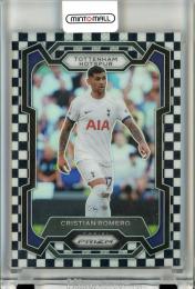 2023-24 Panini Prizm Premier League  Cristian Romero #122 Black & White Checker Prizm