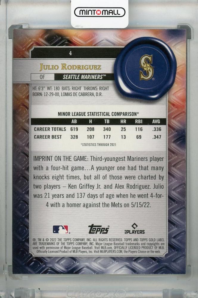 ミントモール MINT 浦和店 2022 Topps Gold Label Seattle Mariners Julio