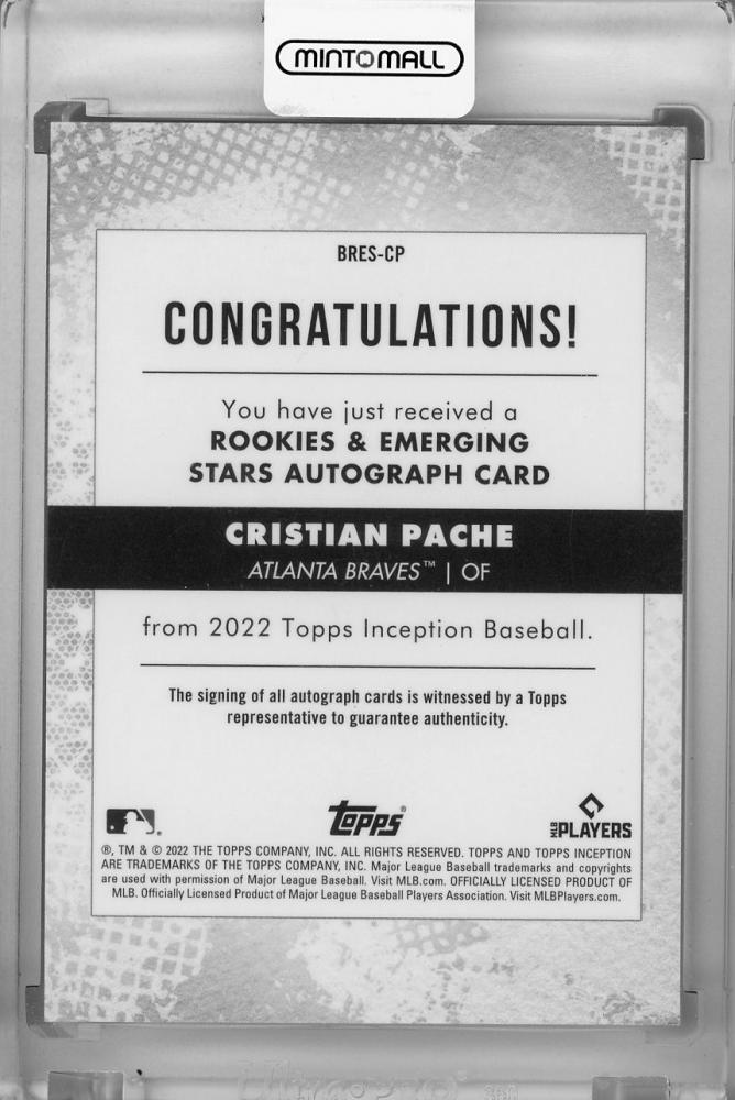 ミントモール MINT 浦和店 2022 Topps Inception Atlanta Braves Cristian Pache