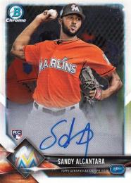 Mint Bowman Chrome Miami Marlins Sandy Alcantara