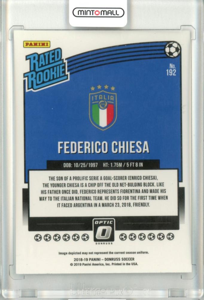 Mint Panini Donruss Federico Chiesa Optic Rated