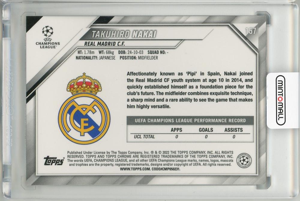 ミントモール MINT 吉祥寺店 2021 22 TOPPS Chrome UEFA Champions League Real