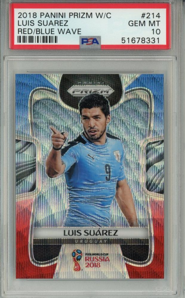 Mint Panini Prizm World Cup Soccer Luis Suarez Red