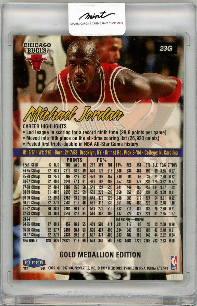 Mint Fleer Gold Medallion Michael Jordan Ultra