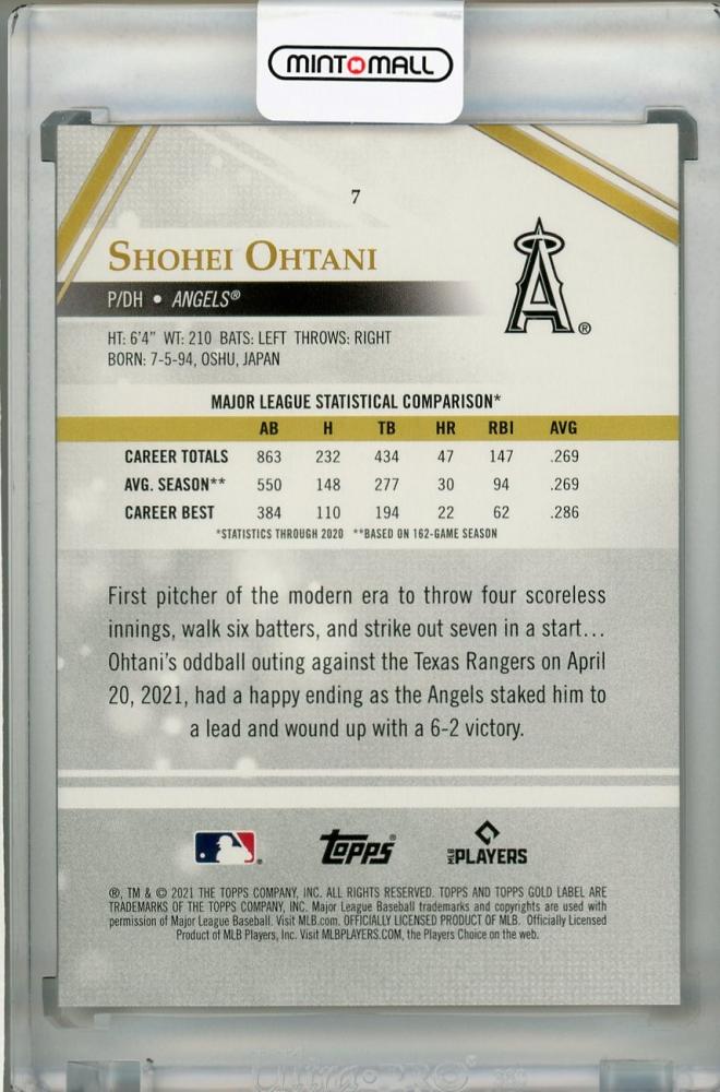 ミントモール MINT 浦和店 2021 Topps Gold Label Los Angeles Angels Shohei