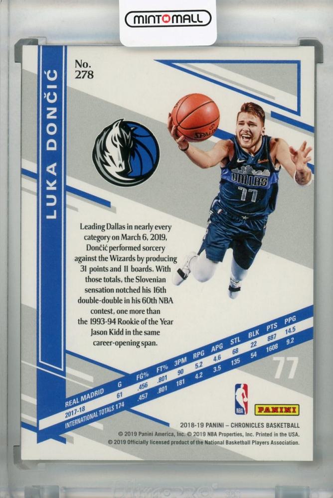 Mint Panini Chronicles Dallas Mavericks Luka