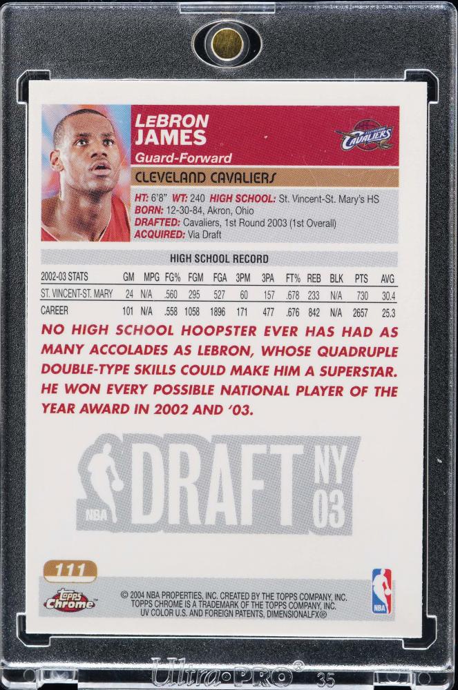 ミントモール MINT VAULT店 MSV委託品通販 2003 04 Topps Chrome LeBron James