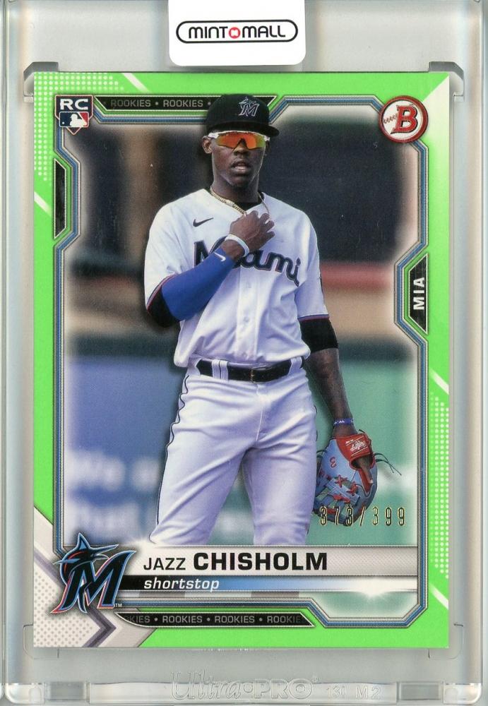 Mint Topps Bowman Jazz Chisholm Rookie Base Neon