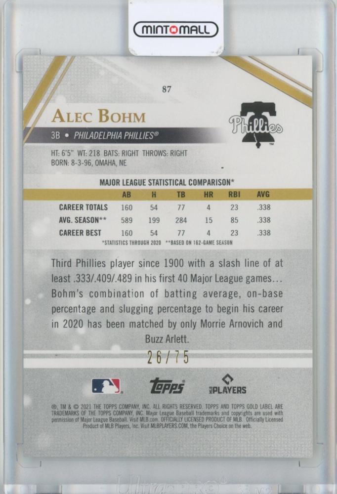 ミントモール / MINT 広島店 / 2021 Topps Gold Label Baseball Base ...