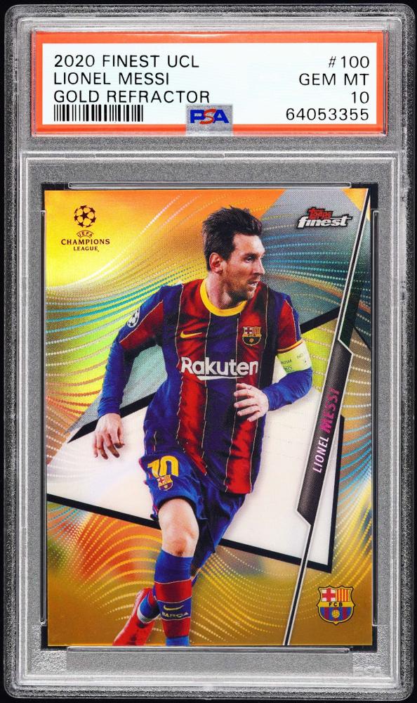 お礼や感謝伝えるプチギフト Topps soccer メッシ Messi 50枚限定 Gold