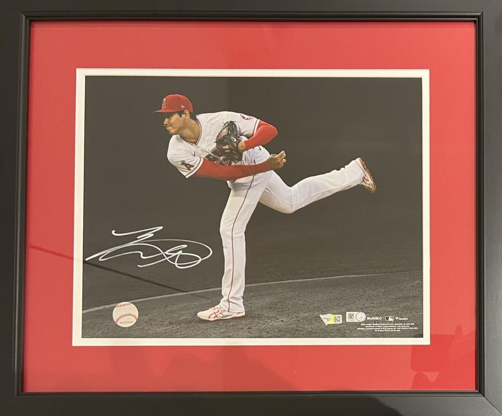 希望者のみラッピング無料 SELECTIONMLB 大谷翔平 エンゼルス サイン入りフォトフレーム Authentic  Autographed Framed Hitting Fanatics Branded