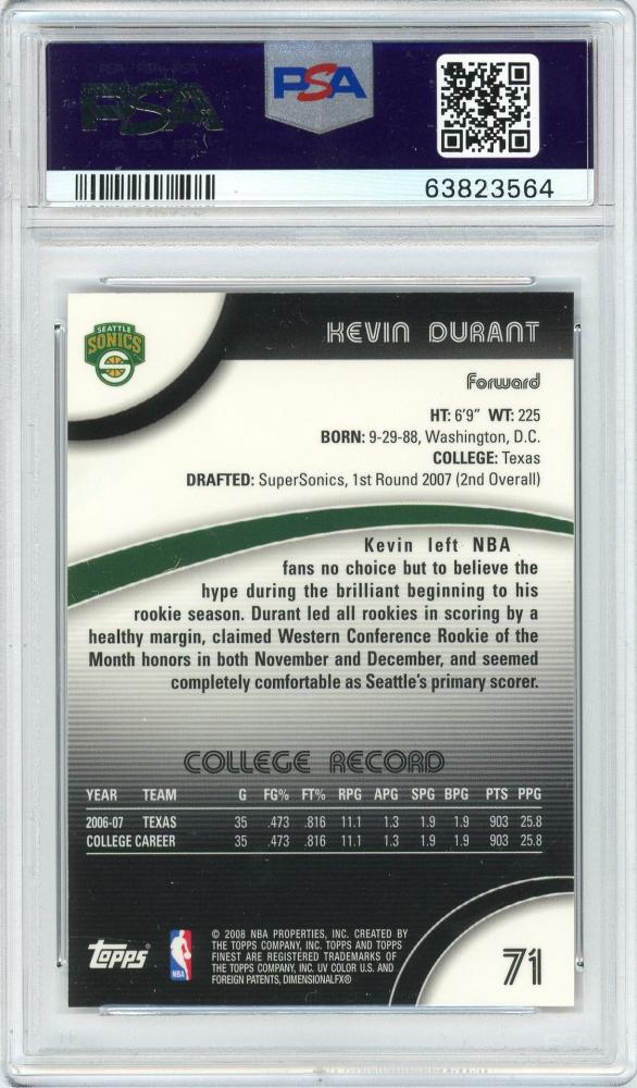 ミントモール / MINT 新宿店 / 2007-08 FINEST #71 RC Kevin Durant