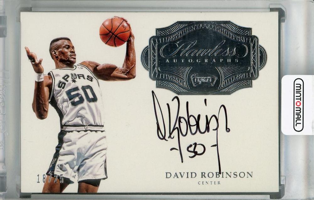 最高級直書49枚限定 Auto 18 Panini Opulence David Robinson デビッド・ロビンソン NBA サイン Spurs スパーズ MVP 優勝10All-star バスケ