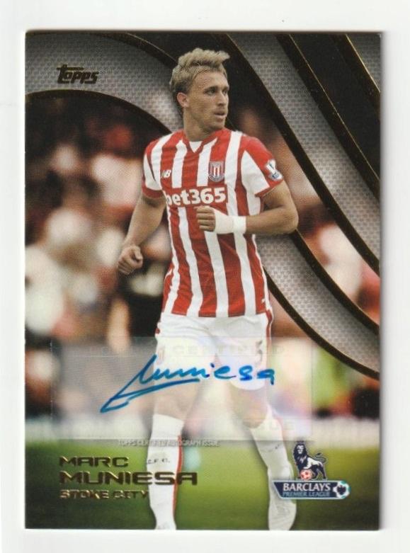 2015-16 Topps Premier Gold - #PA-MM Marc Muniesa autograph card - Stoke City直筆サインカード