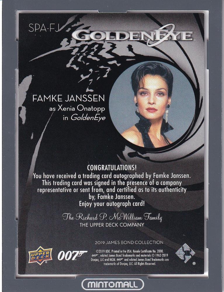 ミントモール Mint 池袋店 19 Upper Deck James Bond Collection Famke Janssen Xenia Onatopp Sp Autographs 16 99