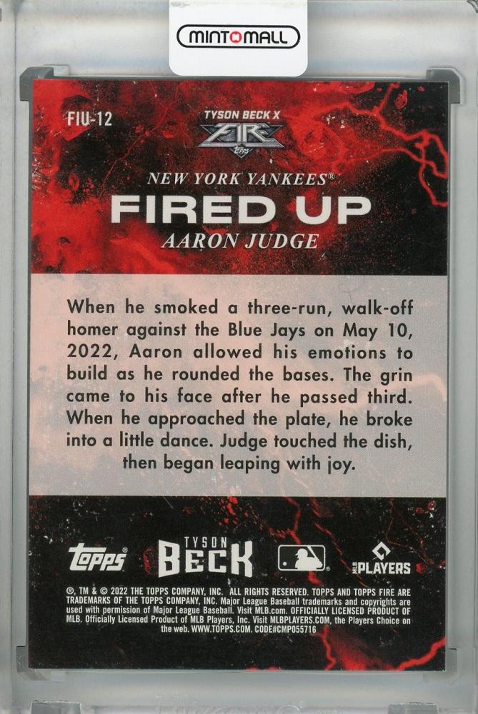 Aaron Judge 2022 Topps FIRE Series Mint Card #120