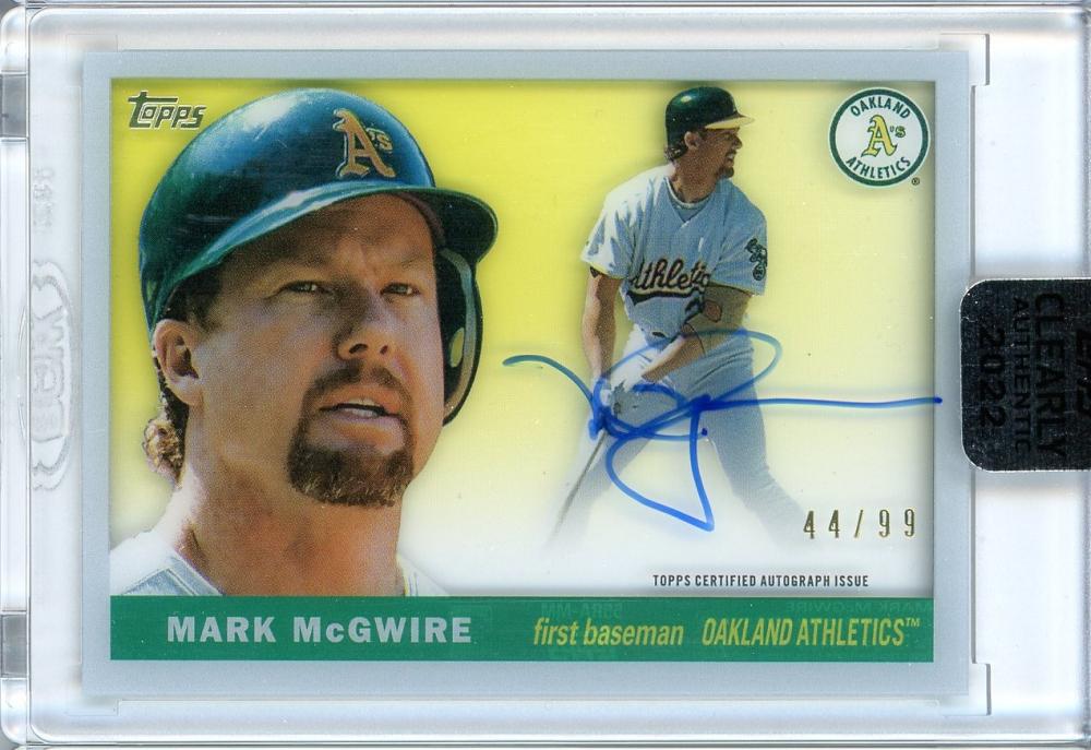 海外ブランド 即決)MARK McGWIRE 2022 TOPPS Clearly Authentic auto