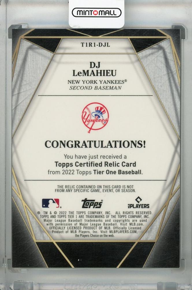 訳ありセール格安） 2022 topps mlb pristin dj lemahieu 直筆サイン