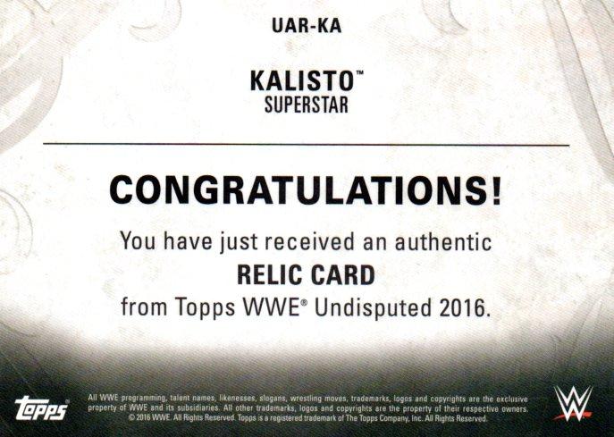 ミントモール / MINT 梅田店 / 2016 TOPPS WWE Undisputed Kalisto Shirt 036/175