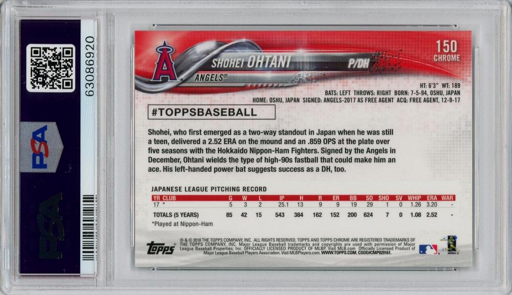 ミントモール / MINT 千葉店 / 2018 Topps Chrome Shohei Ohtani Base