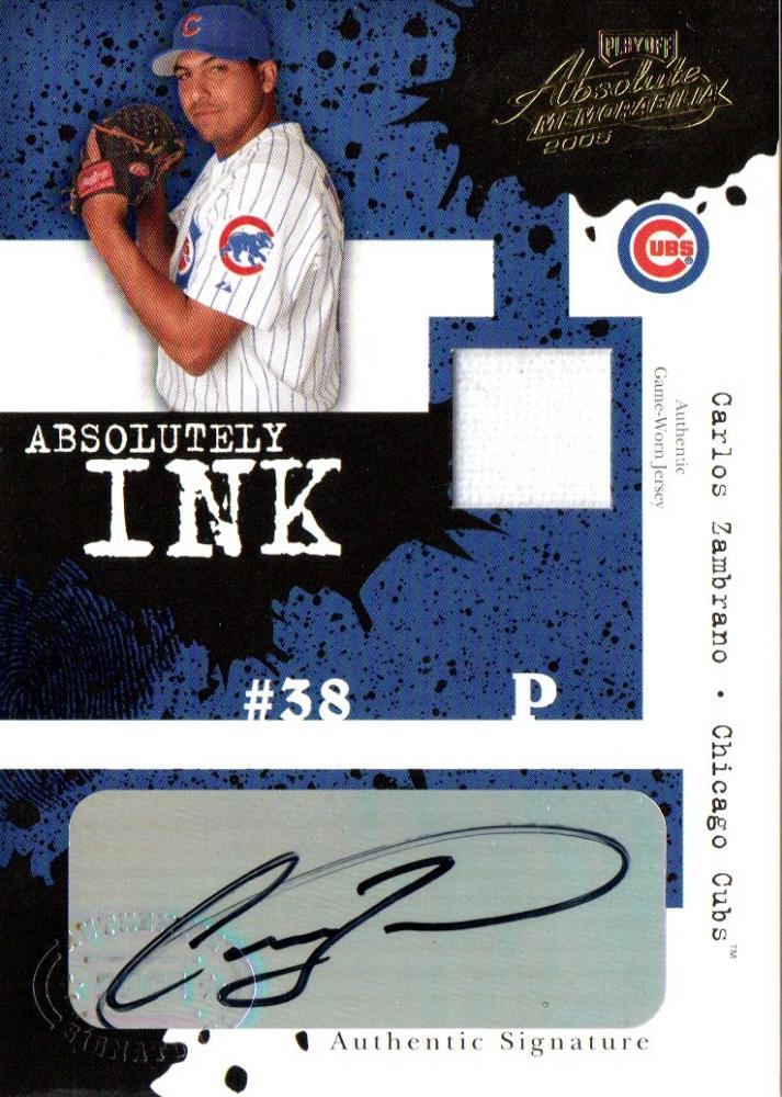 ミントモール Mint 三宮店 05 Absolute Memorabilia Carlos Zambrano Absolutely Ink Swatch Double 50