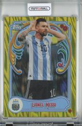 2023 Topps Argentina Fileteado Lionel Messi Yellow Tango 045/150