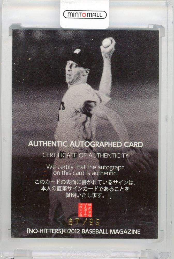 ミントモール / MINT 新宿店 / 2012 BBM NO-HITTERS 阪神タイガース 直筆サインカード / ジーン・バッキー 【87/99】