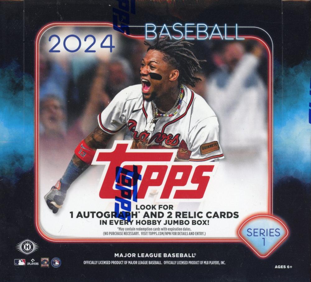 1ボックス10パック入りMLB 2024 Topps Baseball Series 1 Jumbo