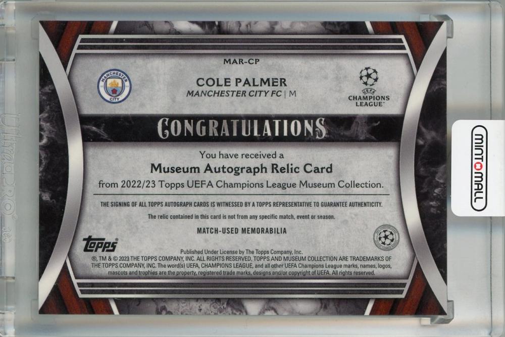 COLE PALMER コールパルマー blue 99シリ autograph topps 2022 UEFA 