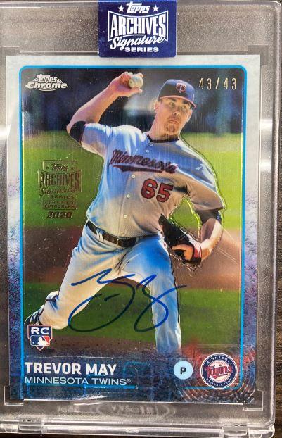 ミントモール Mint 池袋店 Topps Archives Signature Active Baseball Minnesota Twins Trevor May Buyback Autographs Lastナンバー 43 43