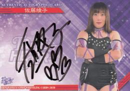 2020 BBM 女子プロレス TRUE HEART 佐藤綾子 直筆サインカード